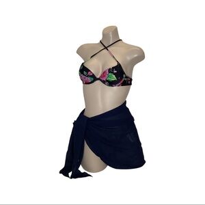 Zuliana Navy Blue Sarong Style 804. Made in USA New With Tags
